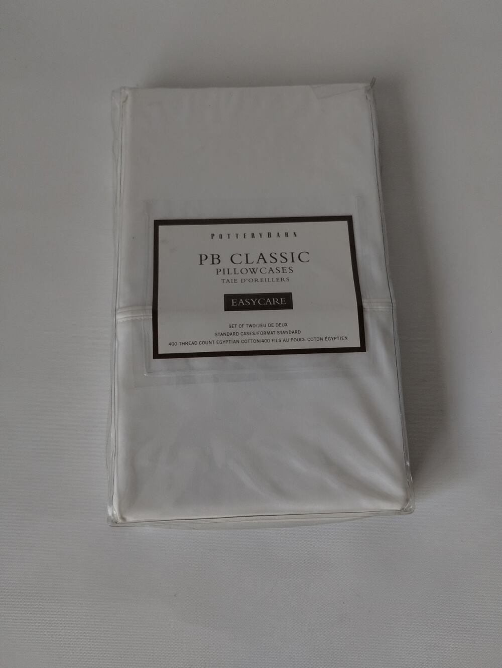 Pottery Barn Standard 400 Thread Count 2-Pillowcases White Egyptian Cotton